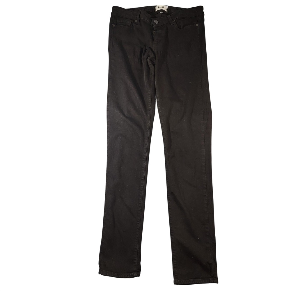 Paige‎ Jeans Womens 30 Black Skyline Skinny Stretch Denim Pants Mid Rise Ankle